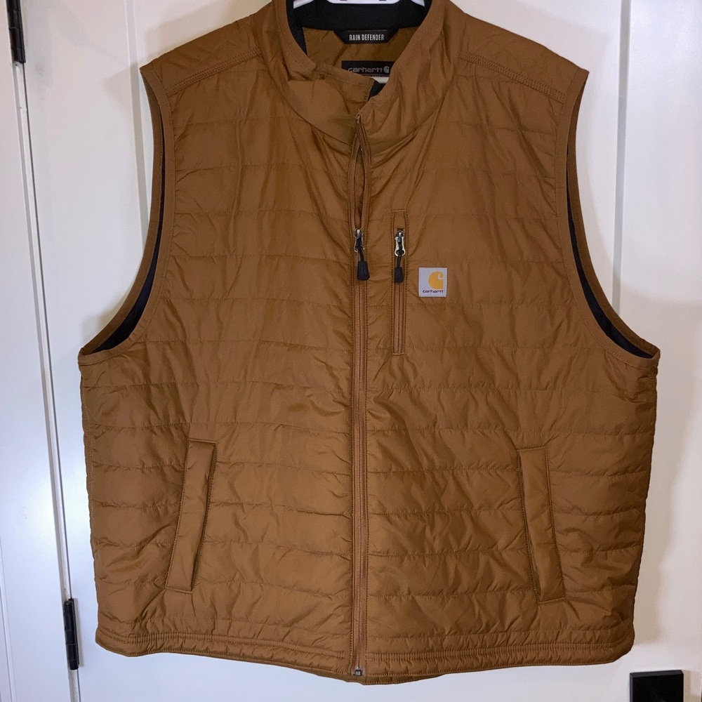 Carhartt Men's Tan Quilted Vest Men’s 3X